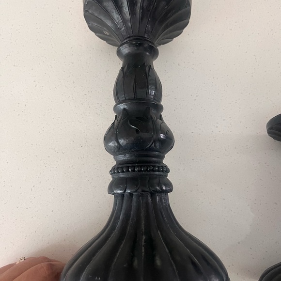 Macy’s black set of two candle holders - Picture 3 of 5
